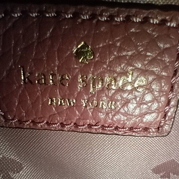 KATE SPADE Hanna Blackberry Pebbled Leather Crossbody Bag with Charm - EUC - Picture 7 of 7